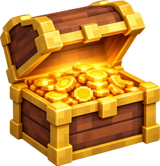 Open chest full of coins